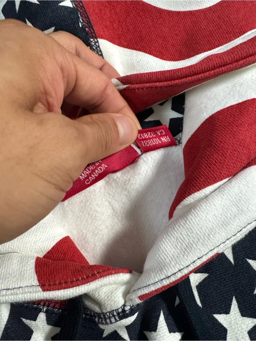 Supreme Red White Navy American Flag Hoodie